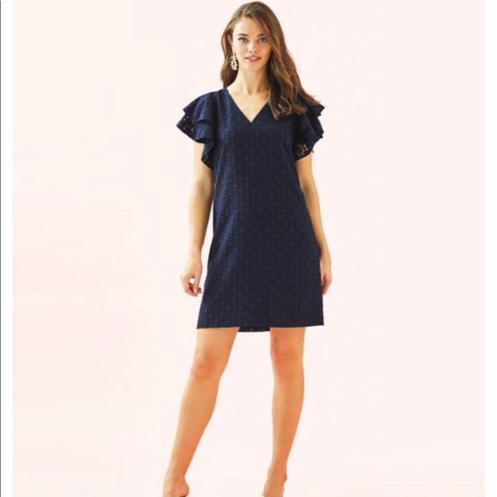 Kathie Dress - True Navy Tanzanian Clip